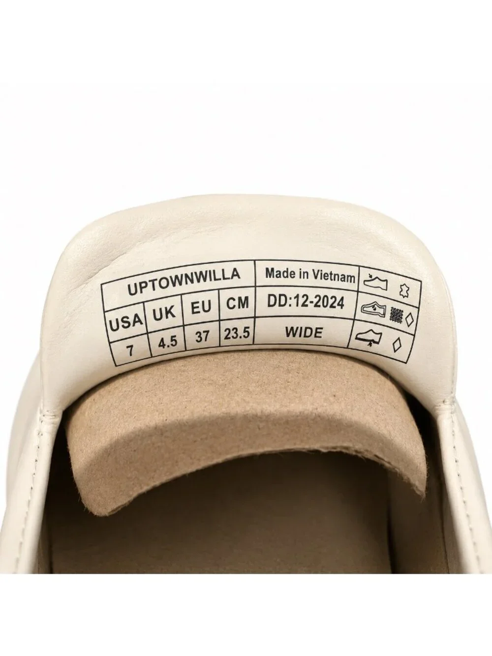 VIONIC Uptown Willa Cream Leather Slip On Sneakers Womens 7 WIDE Arch Support